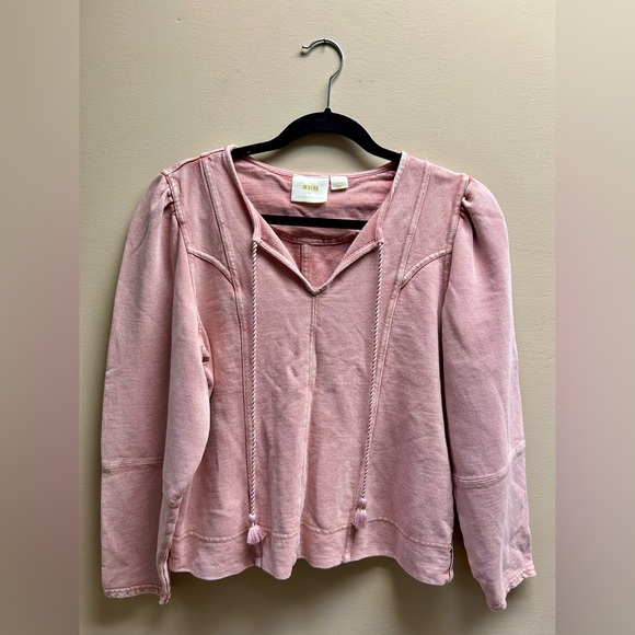 Anthropologie Maeve Jeanne Puff-Sleeve Pullover Sweatshirt - Picture 2 of 6